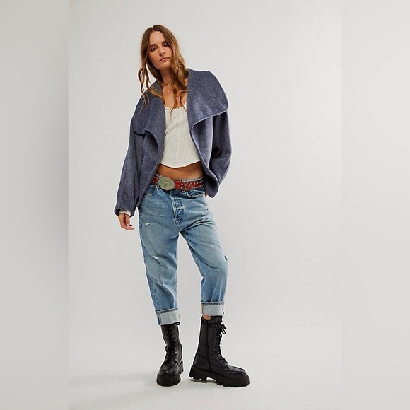 Free People Mina Cropped Wrap Coat Jacket | Size Large - Picture 2 of 11